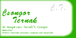 csongor ternak business card